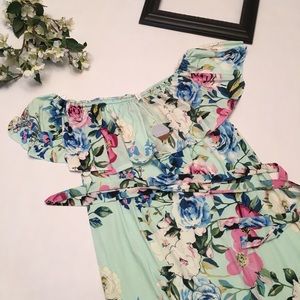 Pinkblush off shoulder maternity dress small NWT